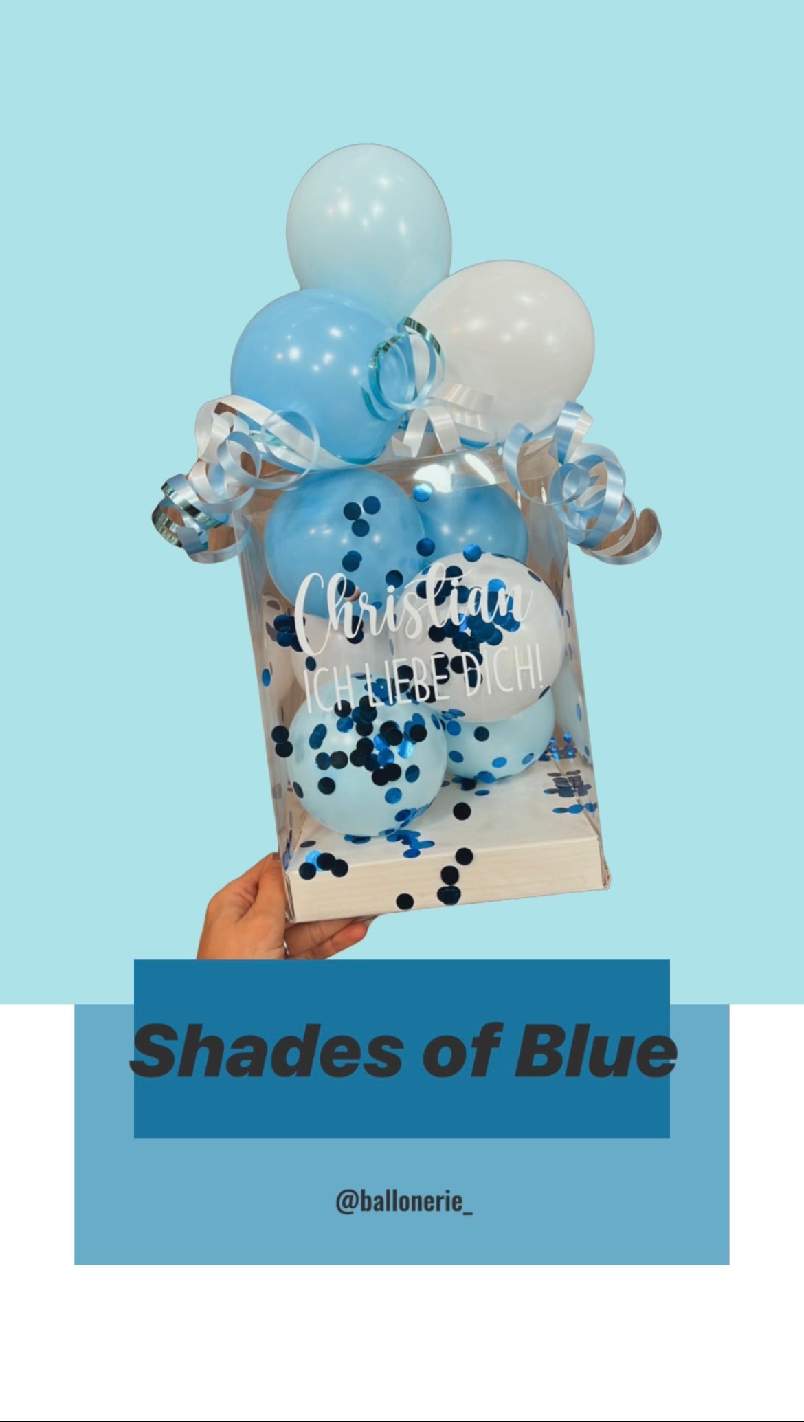 Geschenkbox Shades of Blue inkl. Personalisierung