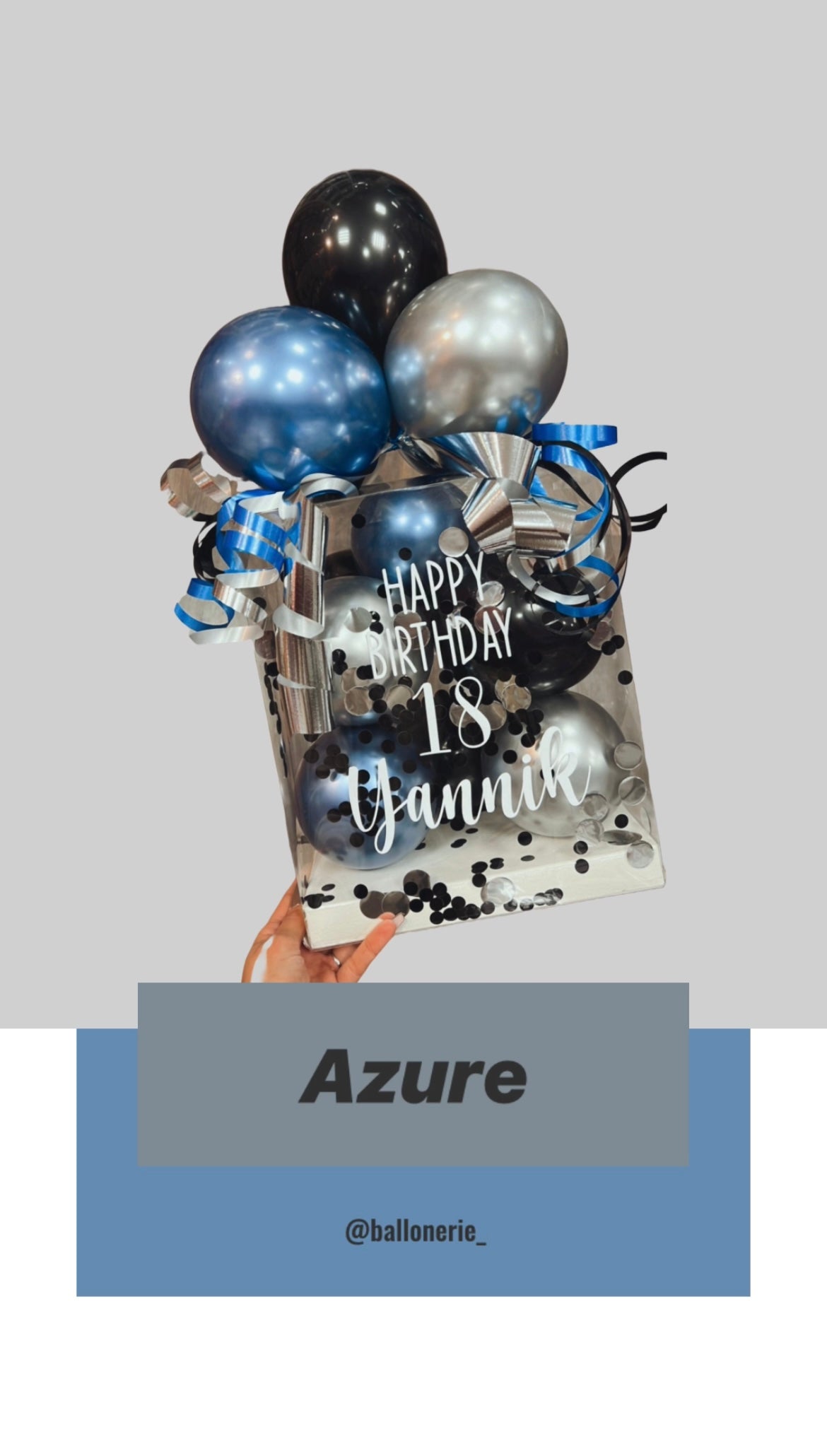 Geschenkbox Azure inkl. Personalisierung